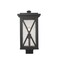 Z-Lite Brookside 1 Light Outdoor Post Mount Fixture, Black And Clear Seedy 583PHBS-BK - alternate 4